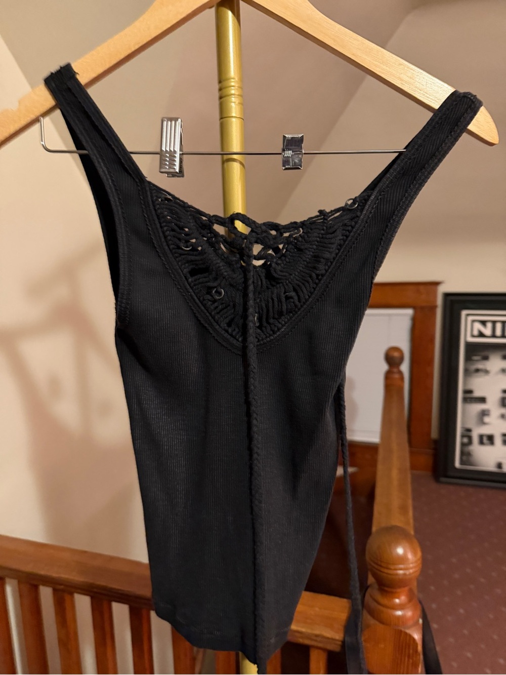 Free people black ribbed tank